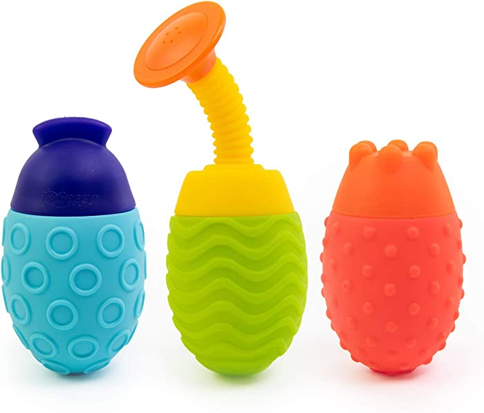 Sassy Easy Squeezies Bath Toys 3Piece Set That Encourage Stem Learning