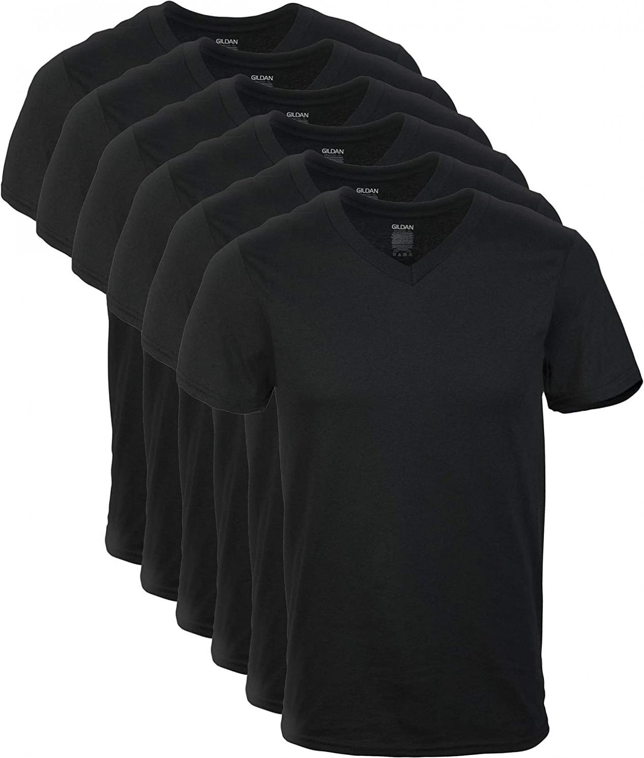 Gildan Men's V-Neck T-Shirts, Multipack