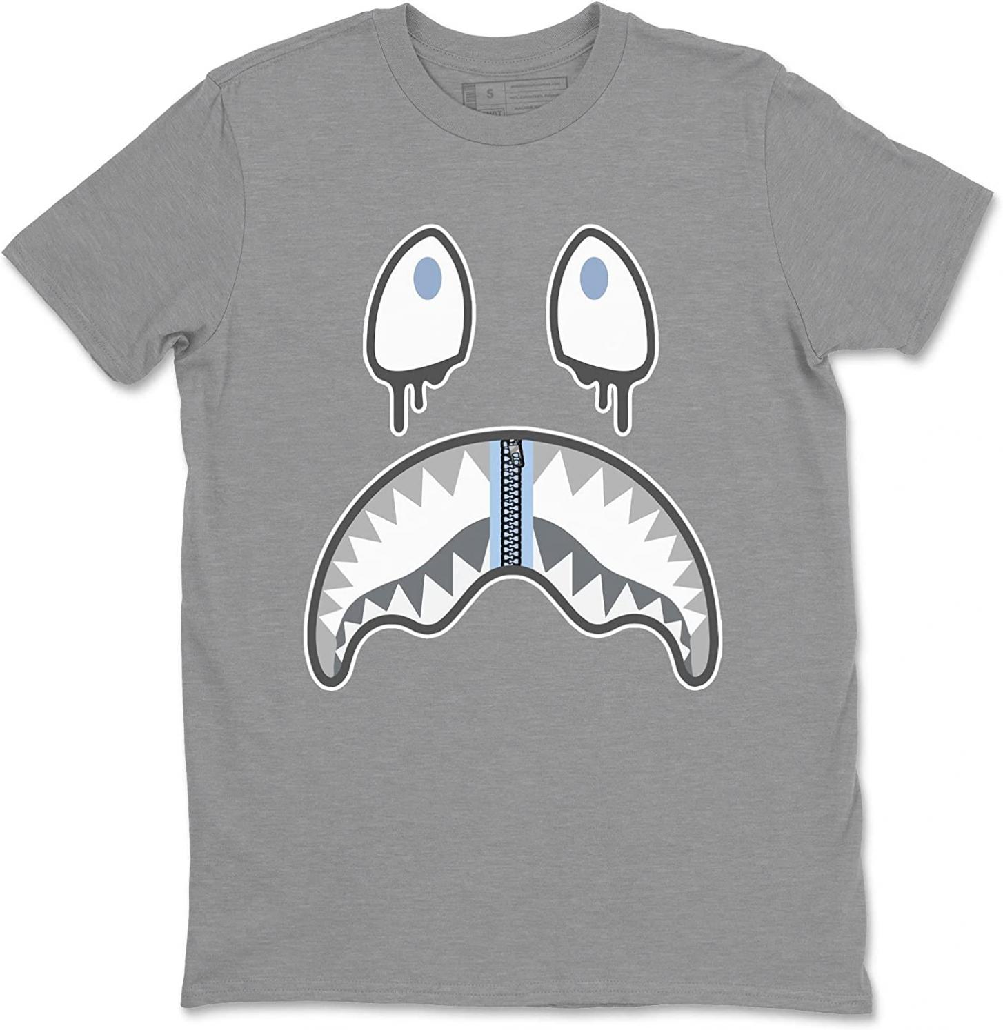 Shark Face 11 Retro Cool Grey Design Sneaker Matching T-Shirt
