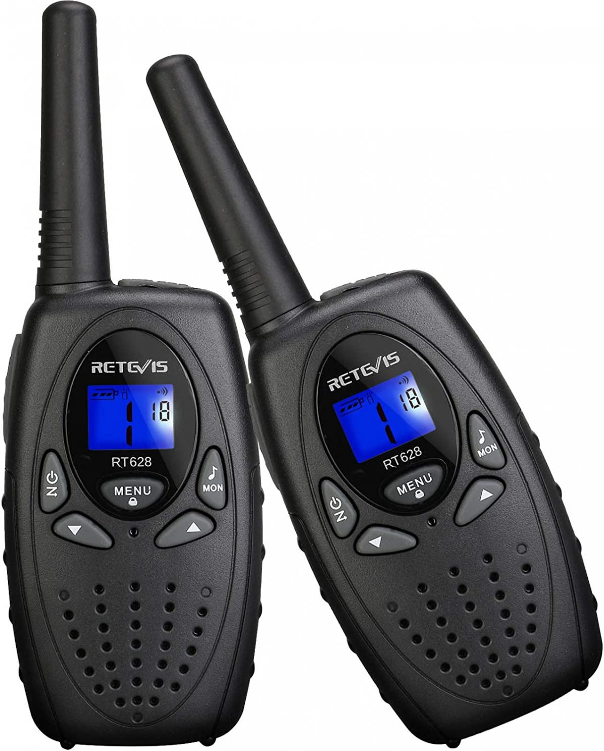 Retevis RT628 Walkie Talkies for Kids,Walky Talky,Key Lock,VOX Crystal Voice,Easy to Use, Christmas Gifts for Boys Girls Kids(Black,2 Pack)