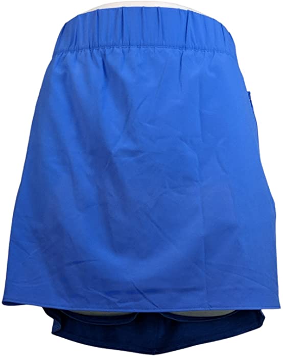 T by Talbots Skirt Size L Pull-On Skort with Zipper Pockets Blue