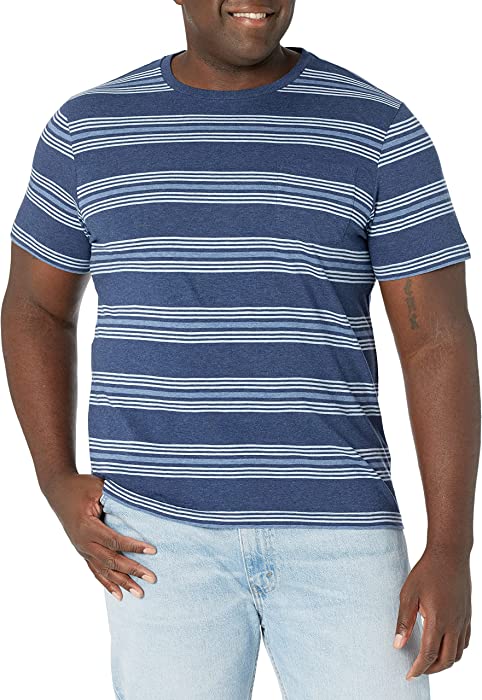 J.Crew Mercantile Men's Short-Sleeve Wide Striped Crewneck T-Shirt