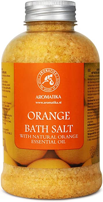 Orange Bath Salts w/Natural Orange Essential Oil 21.16 oz - Good for Beauty - Bathing - Body Care - Wellness - Spa - Bath