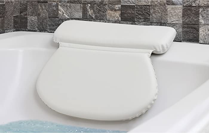 Epica 2X-Thick Luxury Spa Bath Pillow, SuperGrip Suction Cups … (Oval)