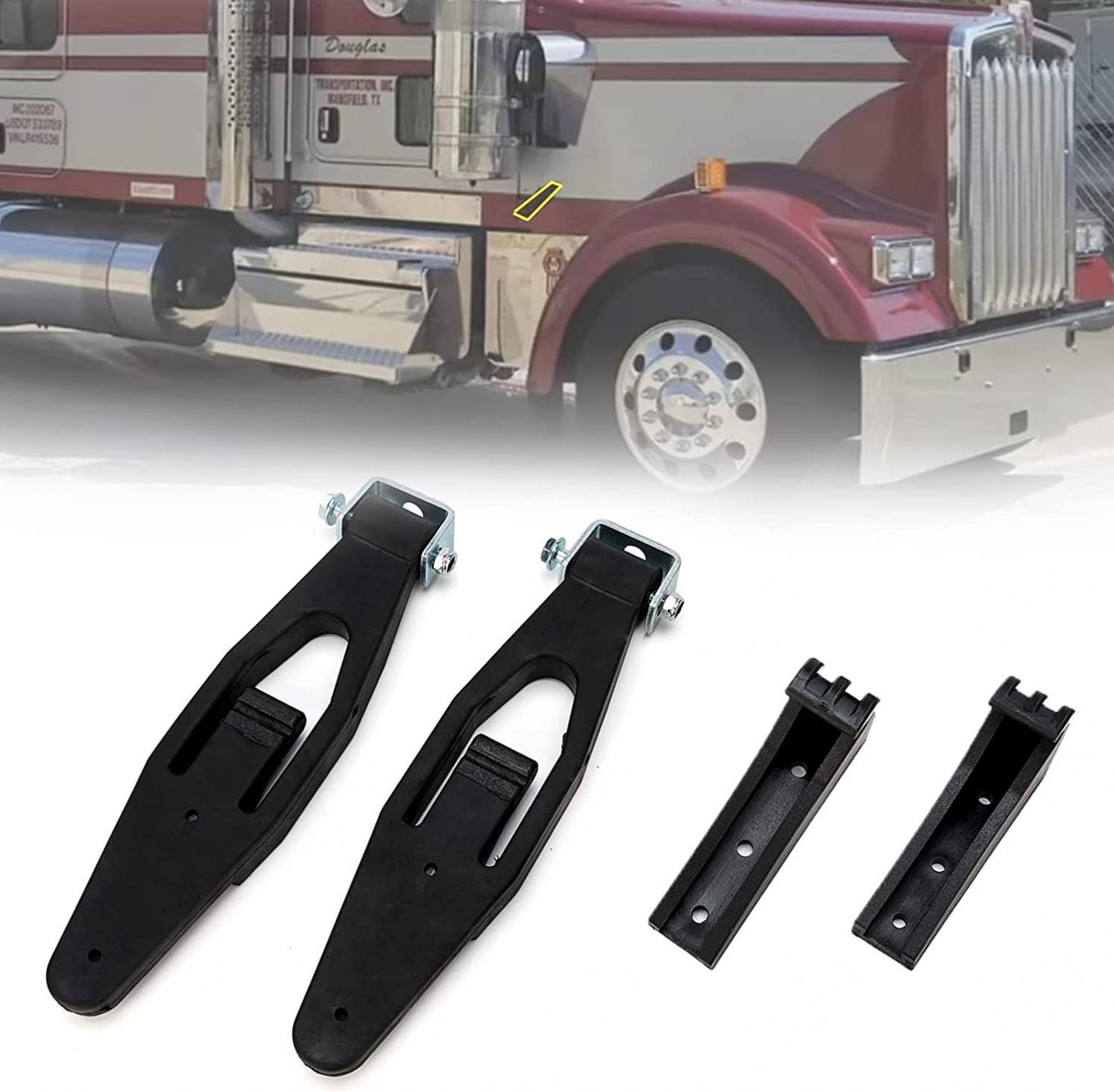 L56-0001 Hood Latch Kit Compatible With Kenworth & Peterbilt, Replace 315-5401 HLK1035 2312857 2313857