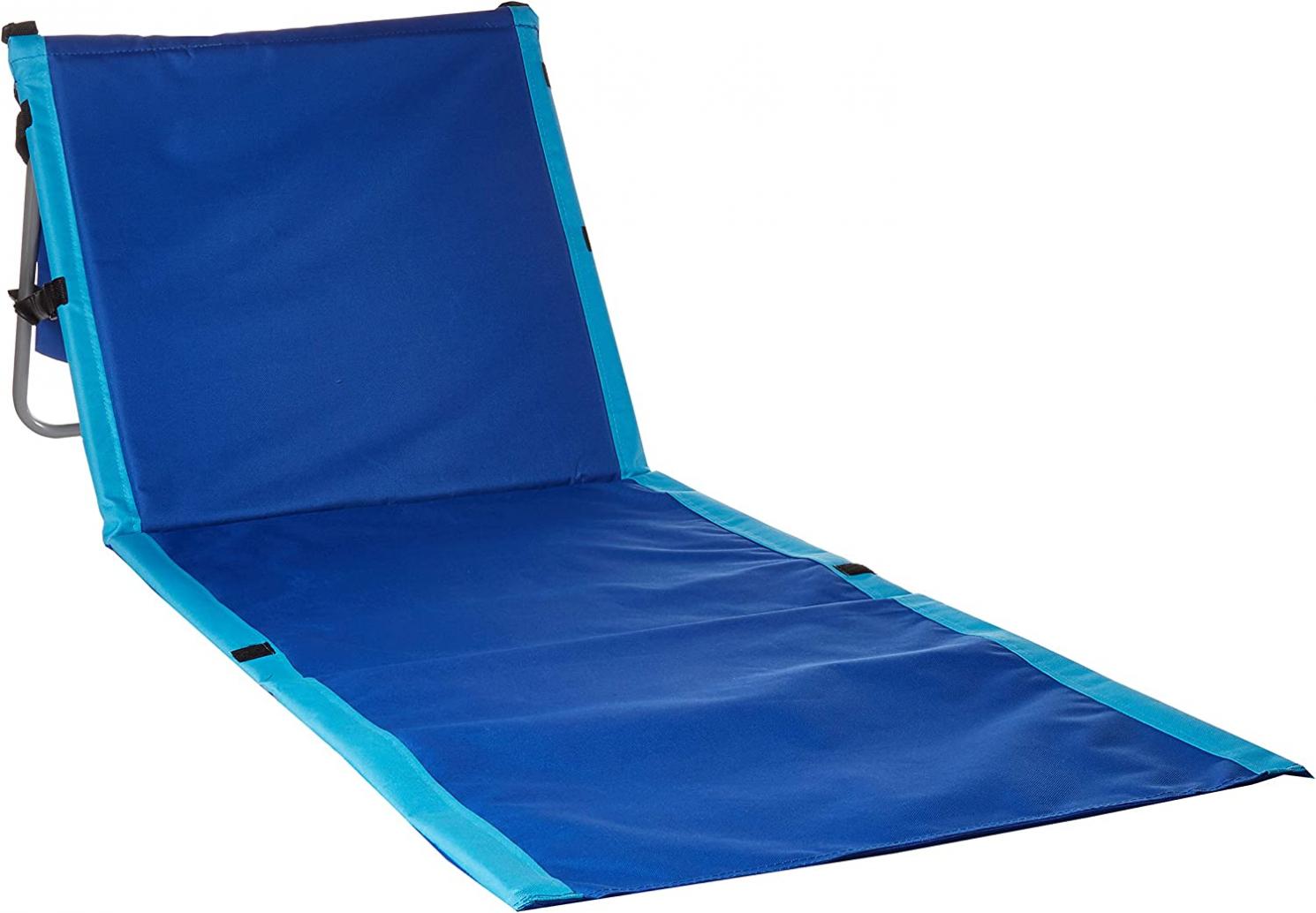 Trademark Innovations Portable Folding Beach Chair Lounge Mat, Blue