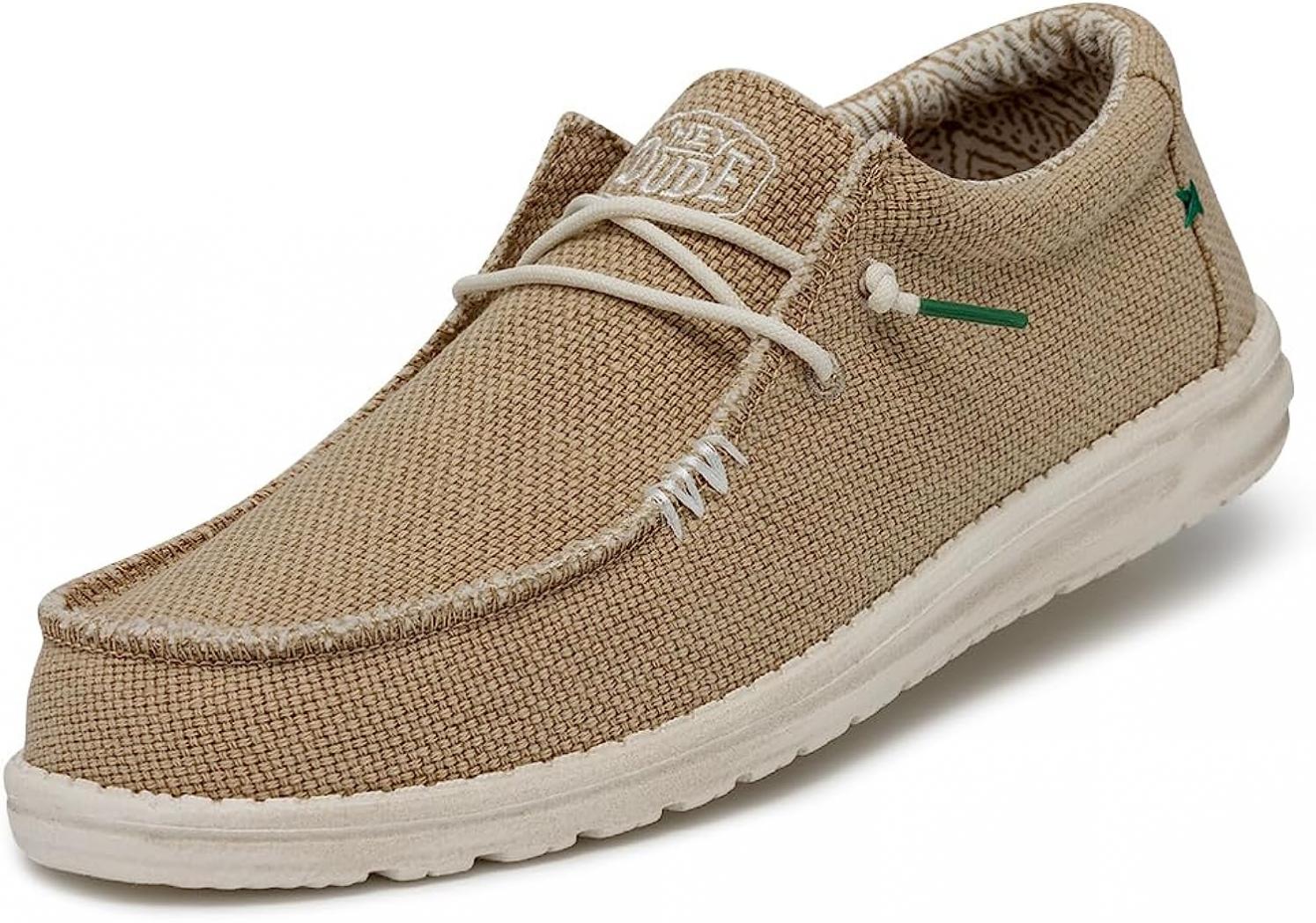 Hey Dude Men's Wally Stitch | Men's Loafers | Men's Slip On Shoes | Comfortable & Light-Weight