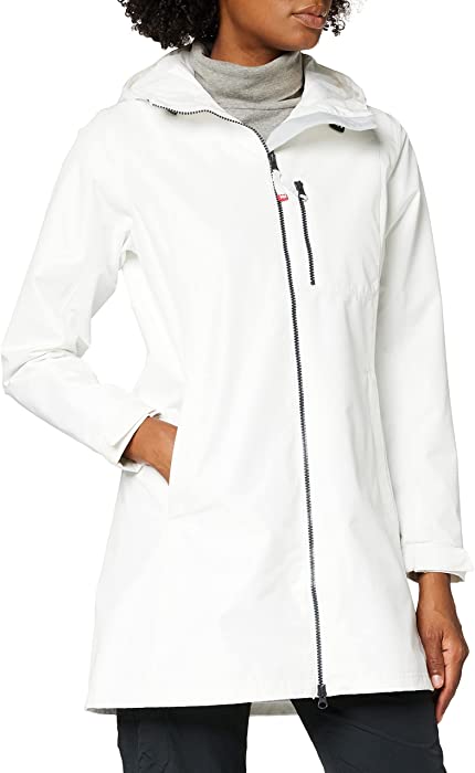 Helly-Hansen Women's Long Belfast Waterproof Windproof Breathable Raincoat Jacket with Hood
