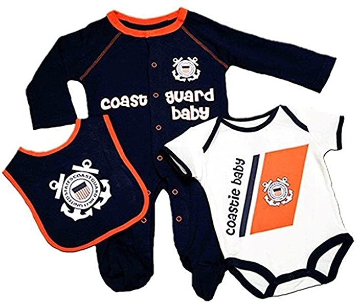 Trooper Clothing Baby 3Pc US Coast Guard Tiny Trooper Outfit