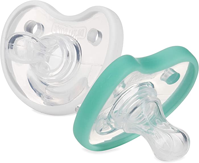 Dr. Talbot's Soft-Flex Orthodontic Pacifiers 0-6 Months, Aqua/White, 2 Pack