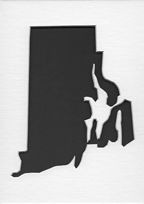 24x36 Rhode Island State Stencil Made from 4 Ply Mat Board