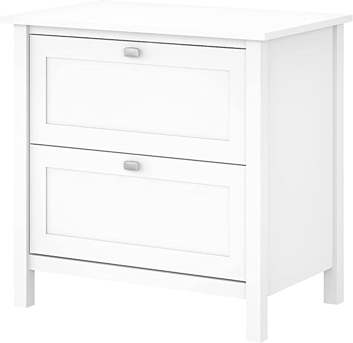 Bush Furniture Broadview 2 Drawer Lateral File Cabinet, 31W, Pure White