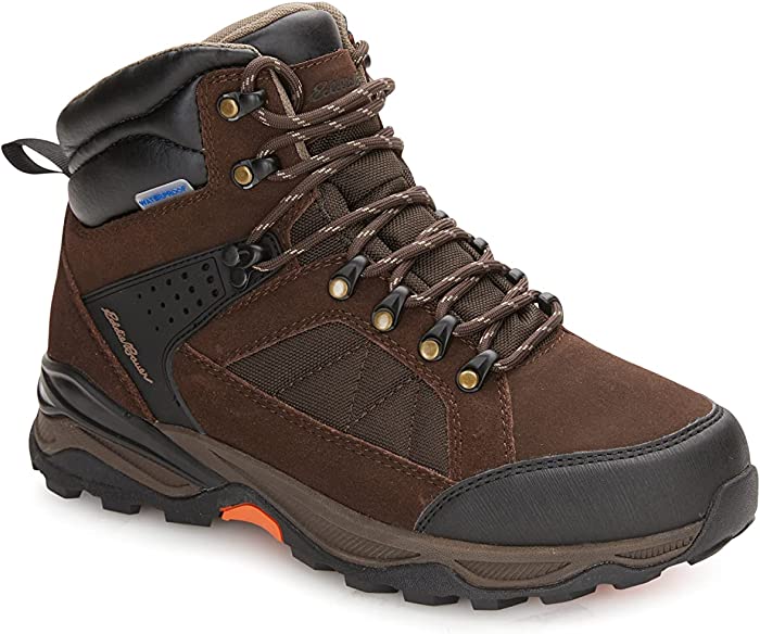 Eddie Bauer Mount Hood Hiking Boots for Men | Waterproof, Multi-Terrain, Durable & Flexible Design Traction Outsole With Memory Foam Insole