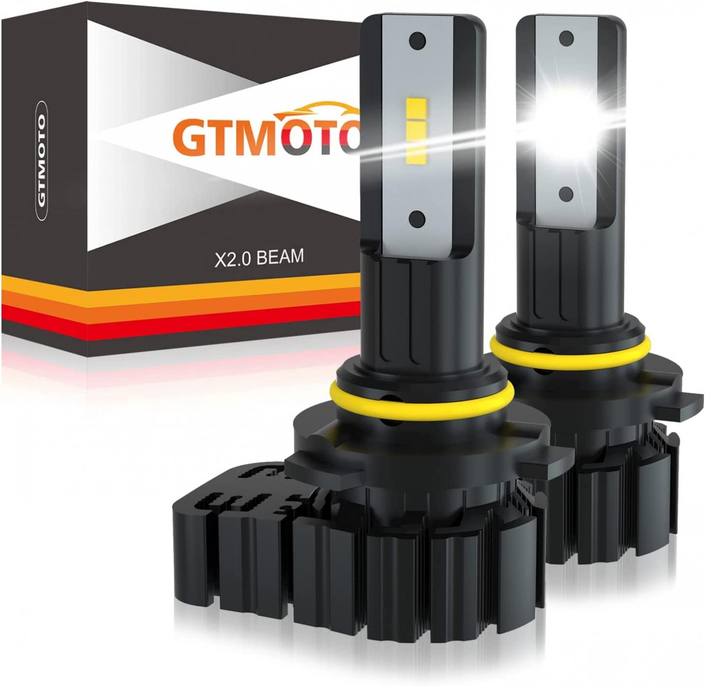 GTMOTO for Peterbilt 388 389 567 579 587 Headlights LED Bulbs High Beam, 6000K Cool White, Custom Plug and Play LED Conversion Kit, 2-Pack