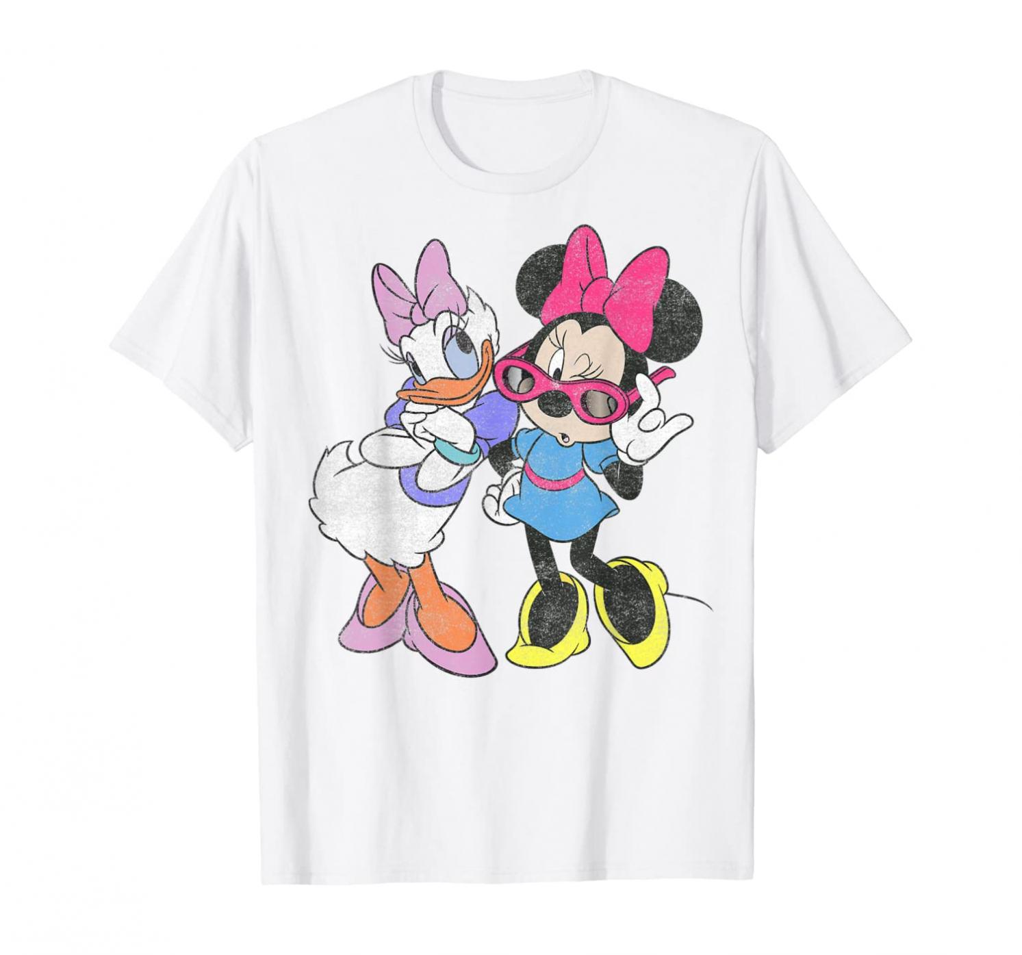 Disney Mickey And Friends Daisy & Minnie Fashion Short Sleeve T-Shirt