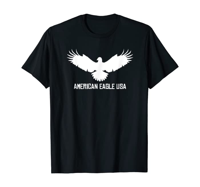 American Eagle USA T-Shirt - Bald Eagle Silhouette