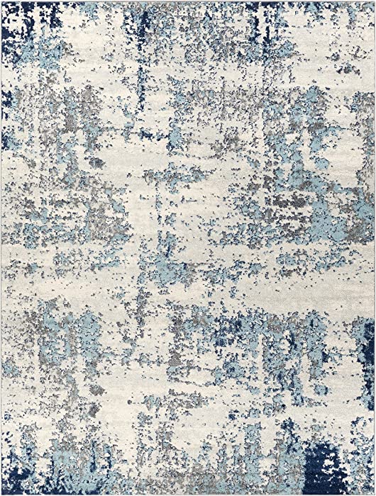 Artistic Weavers Arti Modern Abstract Area Rug,6'7" x 9',Dark Blue/Aqua
