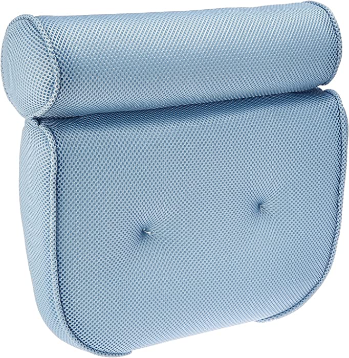 BodyHealt Home Spa Bath Pillow - Grip Suction Bath Neck pillows for Back, Head & Shoulders. Bathtub Pillow for Hot tub, Jacuzzi & Spa. Ergonomic Luxury Mesh Cushion for Men & Women. 2 Panel Spa Pillow