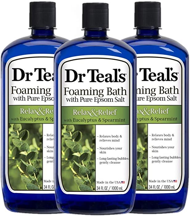 Dr Teal's Foaming Bath 3-Pack (102 Fl Oz Total) Eucalyptus & Spearmint