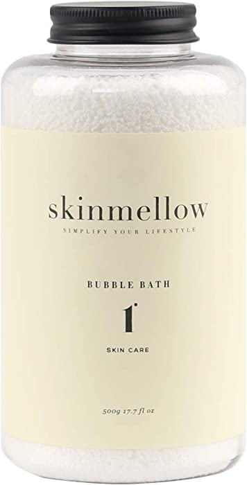 SKINMELLOW Moisturizing and Relaxing Bubble Bath with Lavender Essential Oil, 500 Grams, 17.7 Fl Oz, Powders, for Adults and Kids
