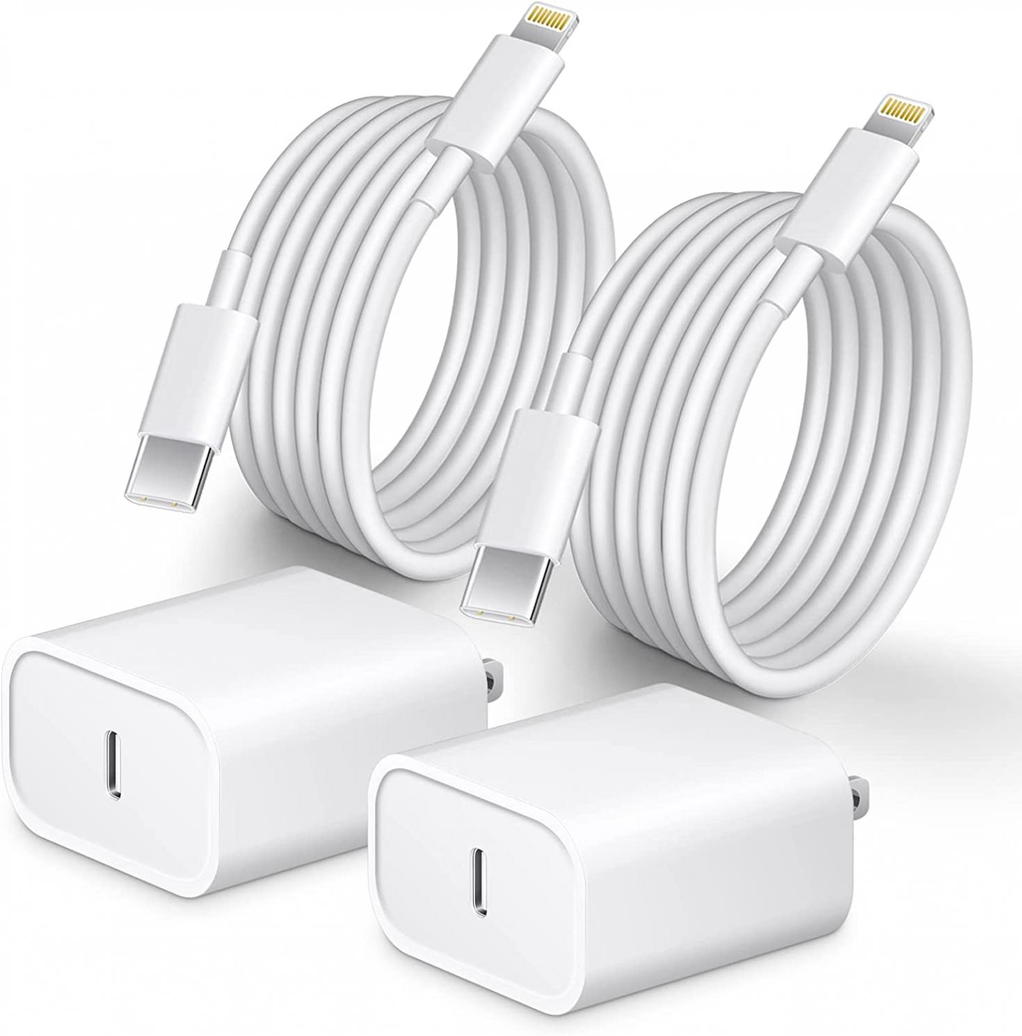 iPhone 14 13 12 Fast Charger [Apple MFi Certified] 10FT Type C Charger 2 Pack 20W USB C Charger Block with Fast Charging Cable for iPhone 14/14 Pro/13/13Pro Max/12/12 Pro Max/11/XS/XR/X/8Plus,iPad