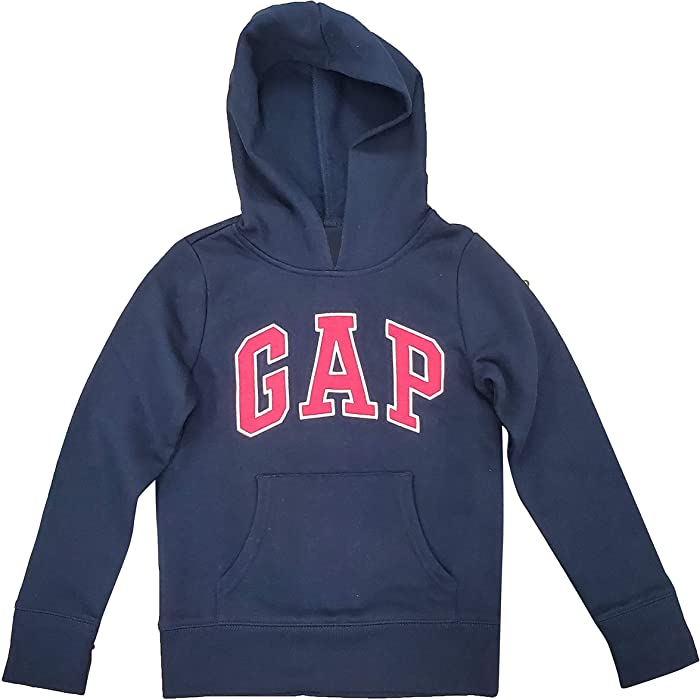 GAP Girls Fleece Arch Logo Pullover Hoodie