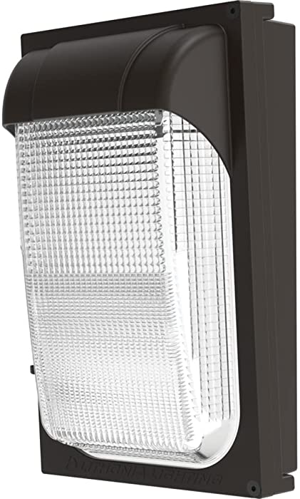 Lithonia Lighting ALO 50K DDBTXD Bronze Outdoor TWX1 LED Adjustable Light Output 5000K MVOLT Glass Wall Pack in Textured