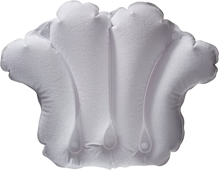 Aquasentials Inflatable Bath Pillow - Terry Cloth
