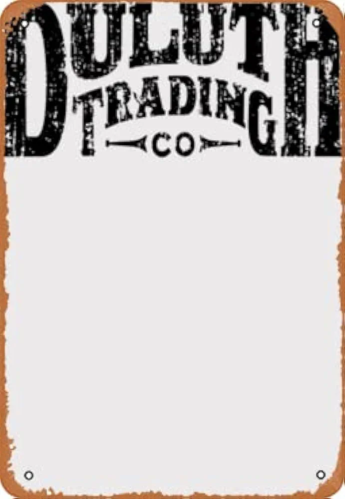 Metal sign - Duluth Trading Company US Trade Unions Trendy Worn Look Poster Bar Wall Decor 8 X 12 Inch
