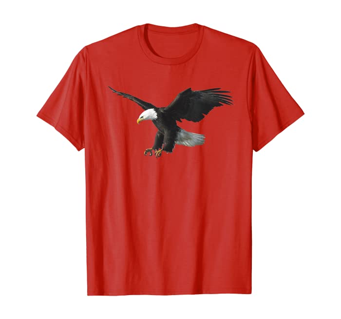 Majestic Flying American Bald Eagle Photo Portrait T-Shirt