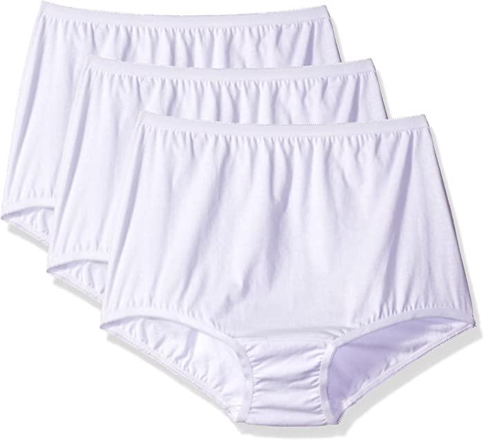 Vanity Fair Women's 3 Pack Perfectly Yours Tailored Cotton Brief Panty 15315