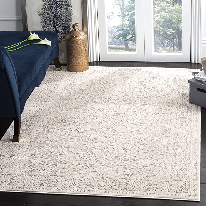 SAFAVIEH Reflection Collection 10' x 14' Beige/Cream RFT670A Vintage Distressed Area Rug