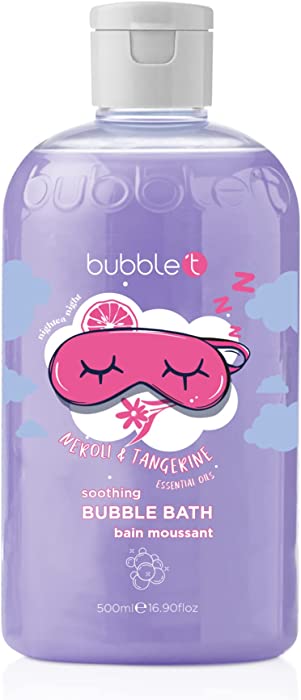 Bubble T Cosmetics Nightea Night Neroli & Tangerine Bubble Bath, Packed with Essential Oils & a Moisturizing Formula, Vegan-Friendly - 1 x 500ml