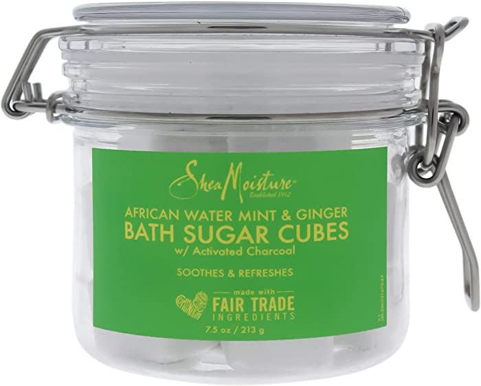 Shea Moisture African Water Mint and Ginger Bath Sugar Cubes By Shea Moisture for Unisex - 7.5 Oz Bath Soak, 7.5 Ounce