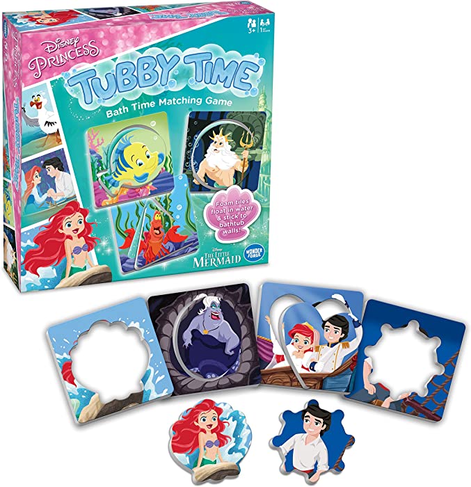 Disney Princess Tubby Time: Bath Time Matching Game - for Girls & Boys Age 3 to 5 - 2020 National Parenting Product Award and PAL Award Winner