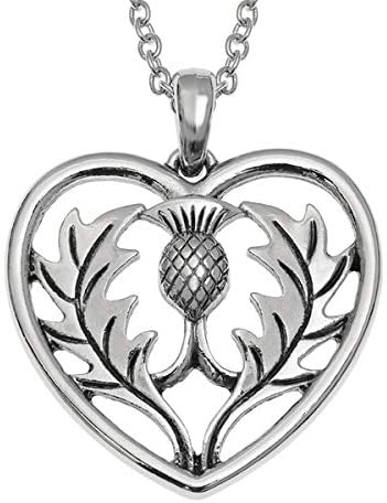 Talbot Fashions Tide Wish Jewellery Celtic Love Heart Scottish Thistle Necklace Pendant