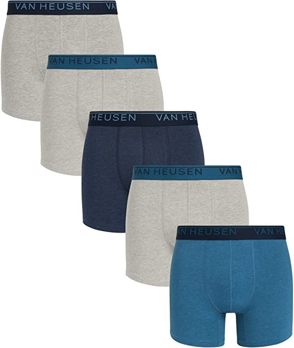 Van Heusen Men’s Underwear - Cotton Stretch Boxer Briefs with Contour Pouch (5 Pack)