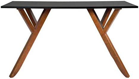 MOBLY │IPIRANGA Sturdy Solid Wood Desk │ Studying Writing Computer Desk, Workstation, Table for Home Office, Bedroom, Office │ Honey and Black - 51.18" W