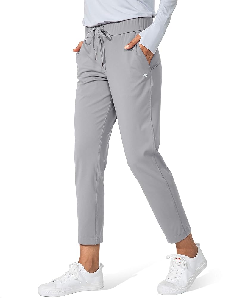 G Gradual Women's Pants with Deep Pockets 7/8 Stretch Ankle Sweatpants for Golf, Athletic, Lounge, Travel, Work