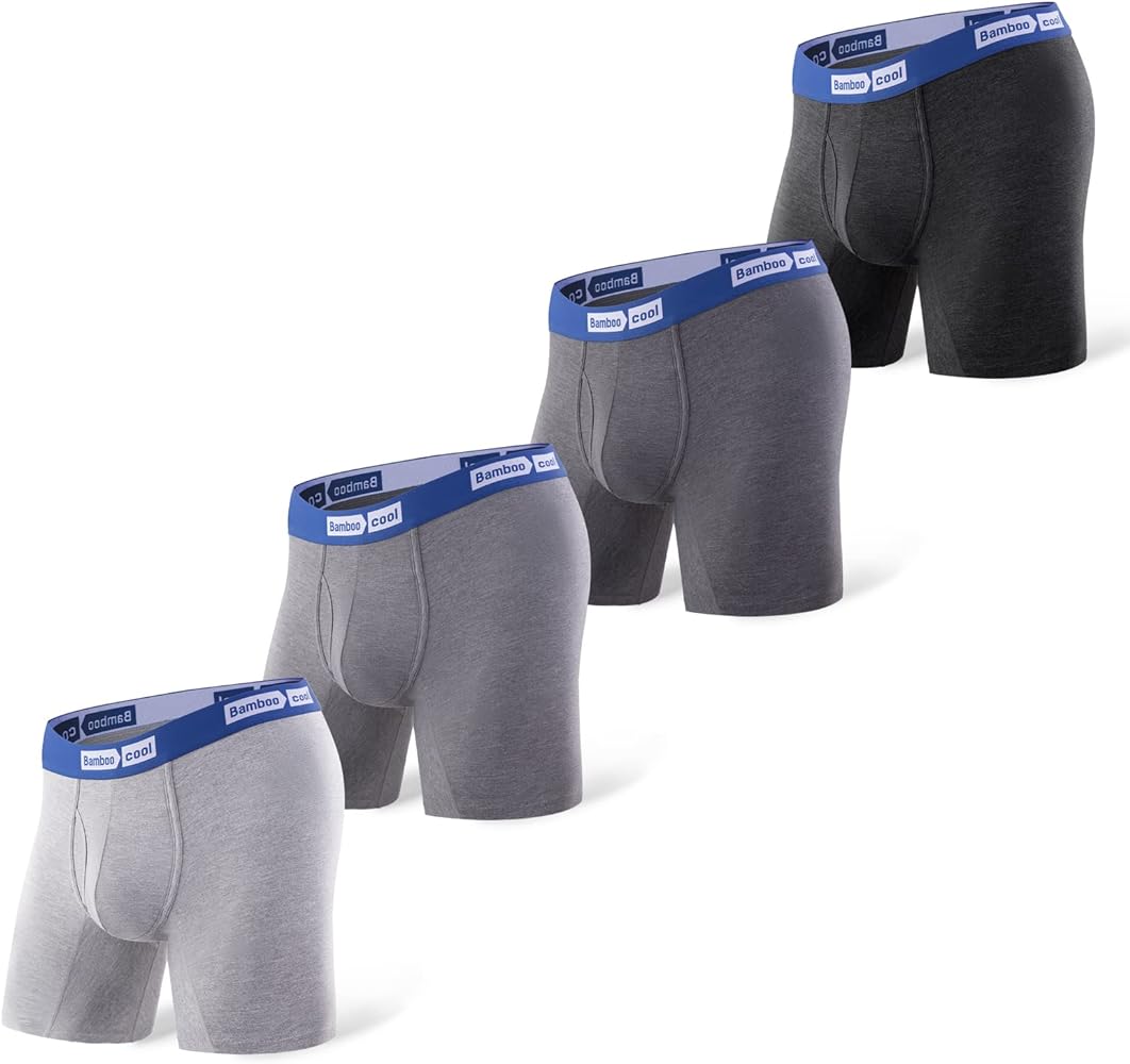 BAMBOO COOL Men’s Underwear Soft Breathable Boxer Briefs for Men Underwear