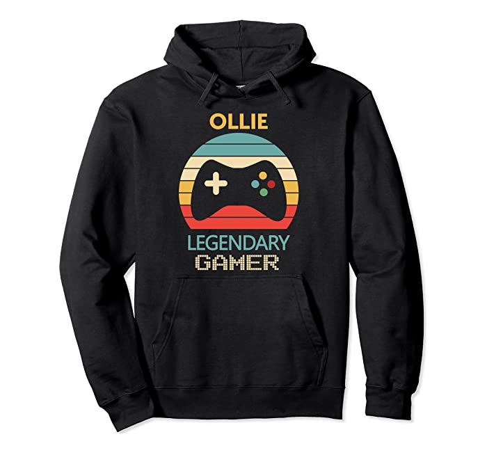 Ollie Name Gift - Personalized Legendary Gamer Pullover Hoodie