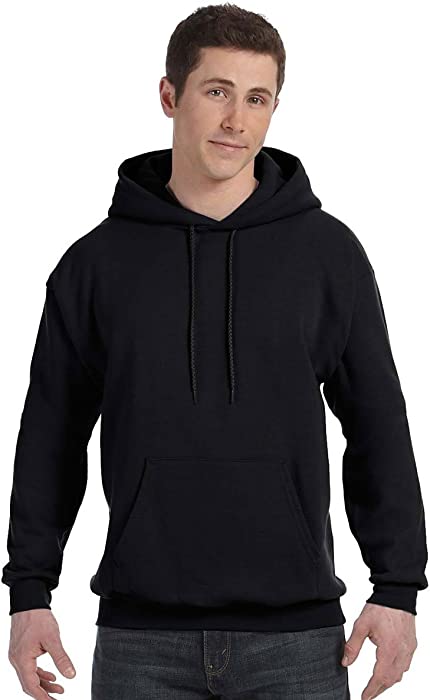 Hanes ComfortBlend EcoSmart Pullover Hoodie Sweatshirt, Black
