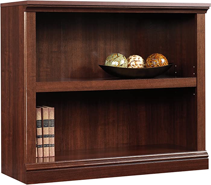 Sauder 2-Shelf Bookcase, Select Cherry finish