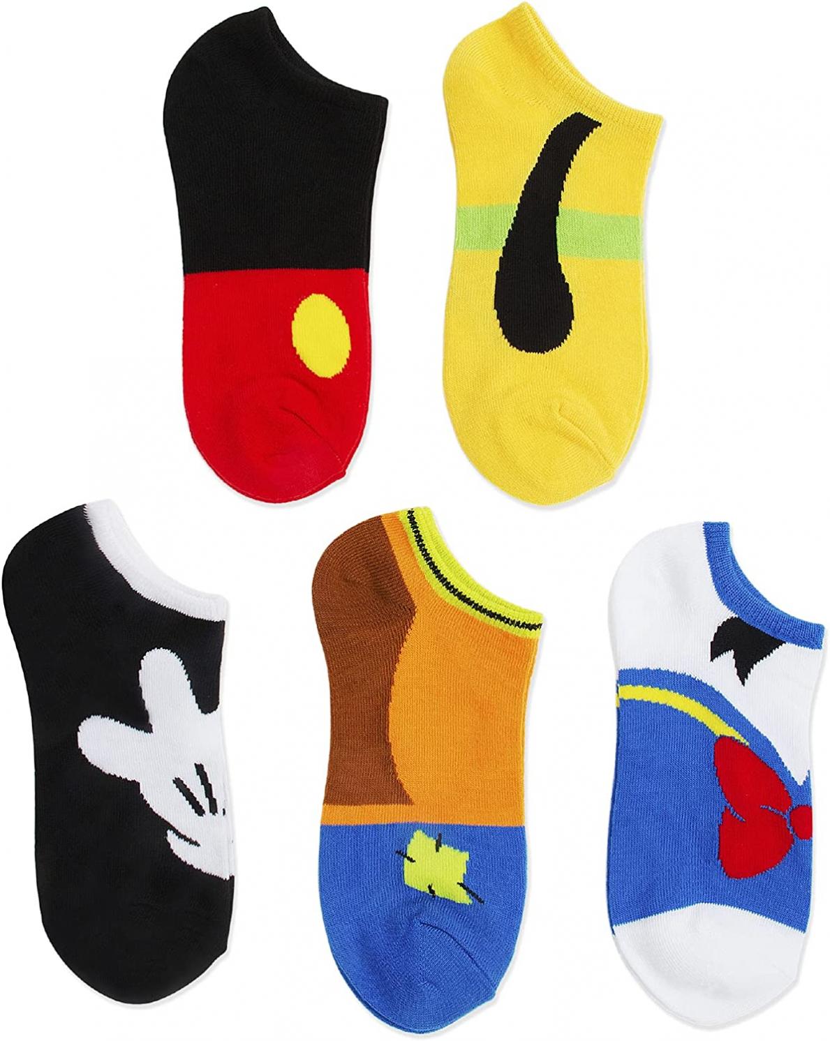 Disney Mickey Mouse Women's 5 Pack No Show Socks