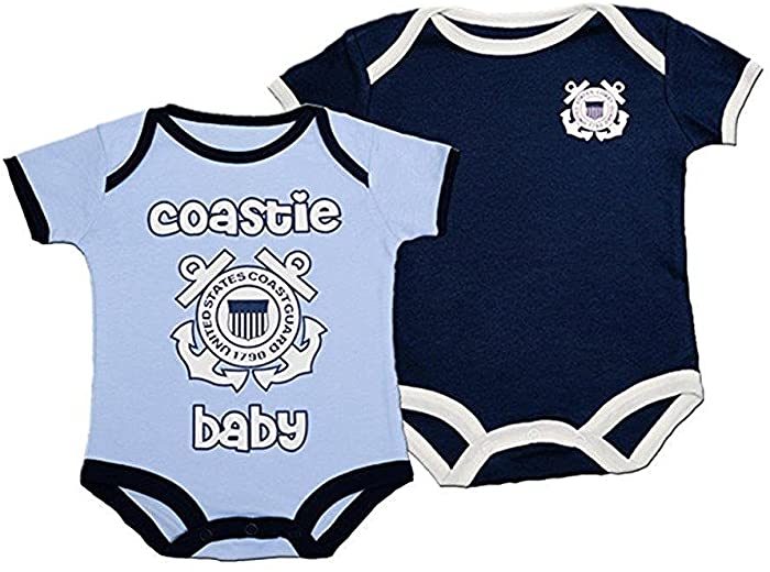 Trooper Clothing Baby-Boys' 2Pc US Coast Guard Bodysuits