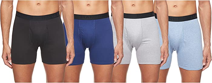 Hanes Ultimate Men's 4-Pack Comfortblend Boxer Briefs with FreshIQ