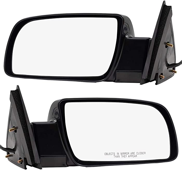 Aftermarket Replacement Driver and Passenger Pair Power Side View Mirrors Standard Type with Plastic Base Compatible with 88-99 C/K Old Body Style Pickup Truck
