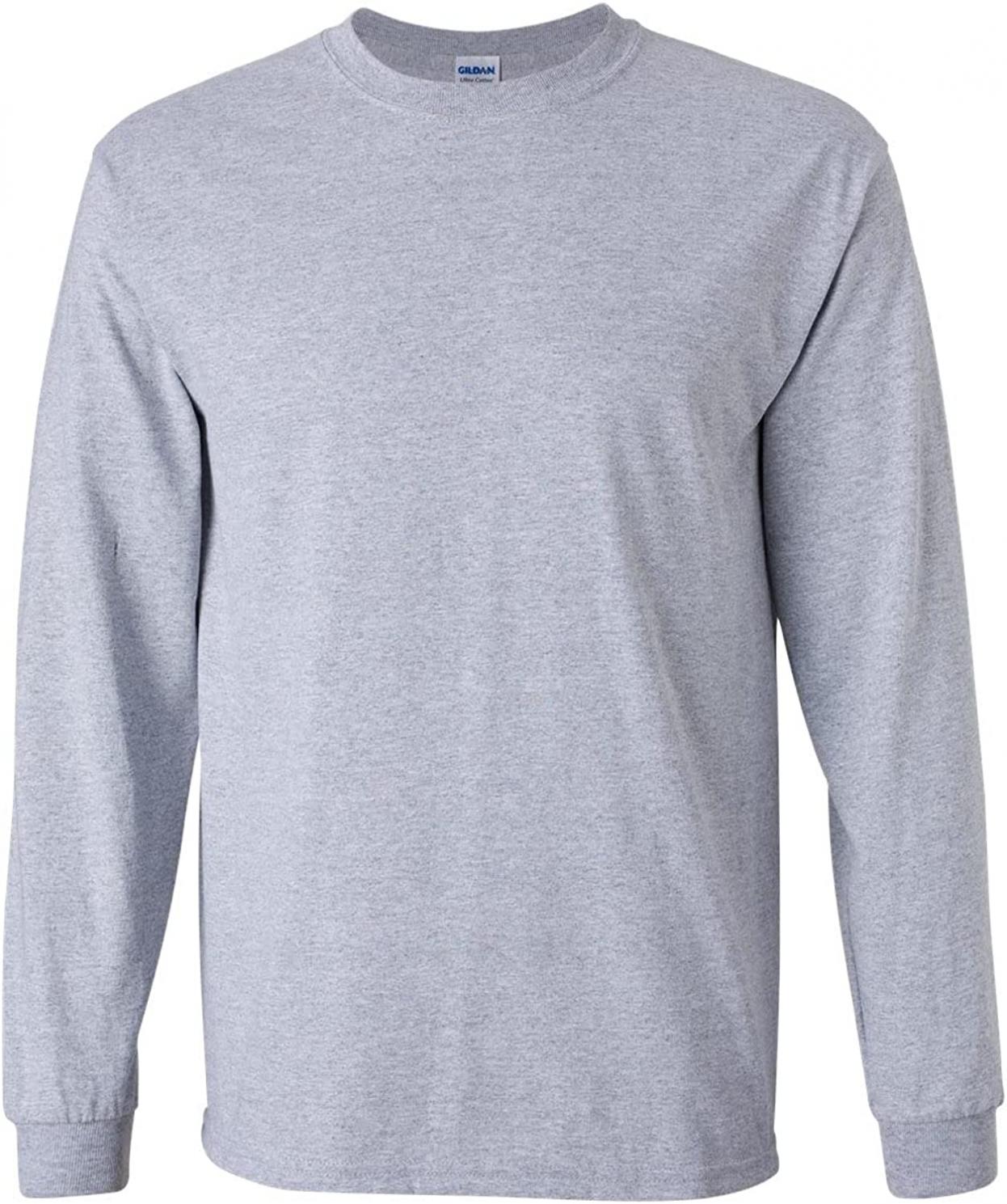 Gildan Men's Ultra Cotton Long Sleeve T-Shirt, G2400, 2-Pack