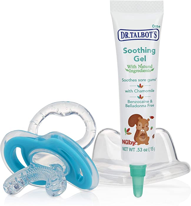 Dr. Talbot's Naturally Inspired Soothing Gel for Sore Gums with Bonus Gum-EEZ Teether Combo, Benzocaine Free, Belladonna Free, 0.53 Fluid Ounce