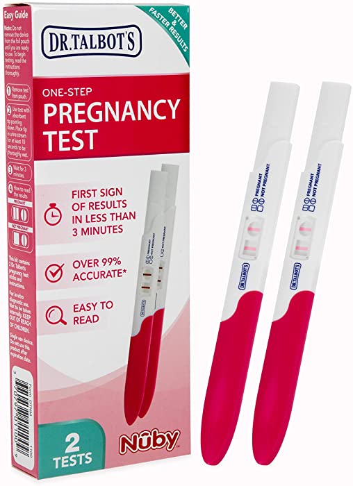 Dr. Talbot's One-Step Early Detection Pregnancy Test, Individually Sealed, 2 Count, Red, White